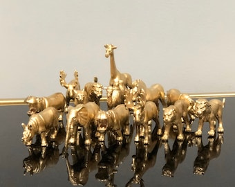 Safari metallic gold animals