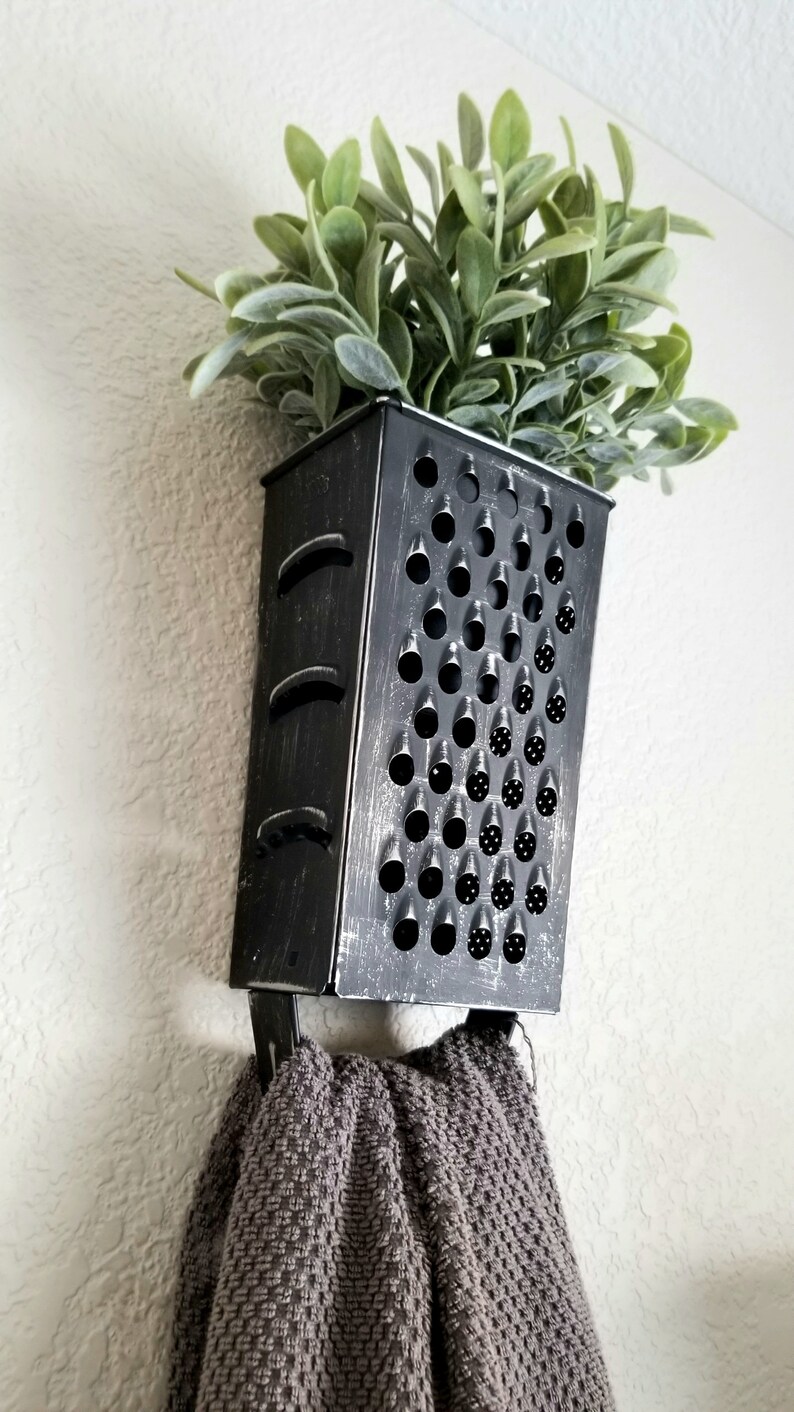 Fake Plant Cheese Grater Towel Holder Etsy
