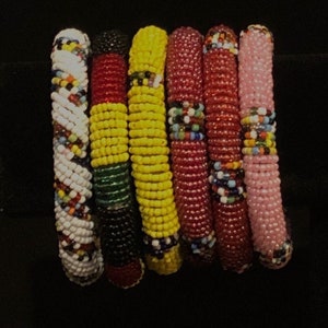 Maasai Beaded Bangles | East African Beaded Bangles | African Jewelry | Nile Valley Jewelry | Tribal & Ethnic | Afrocentric