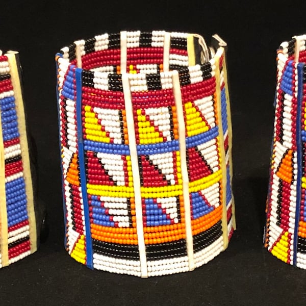 Kandake Beaded Arm Cuff | Maasai East African Beaded Cuff | Nile Valley Handcrafted Arm Cuff | Tribal & Ethnic | Afrocentric