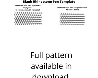 Diamond Rhinestone Pen Template ss10 – Sweet and Simple Crafts