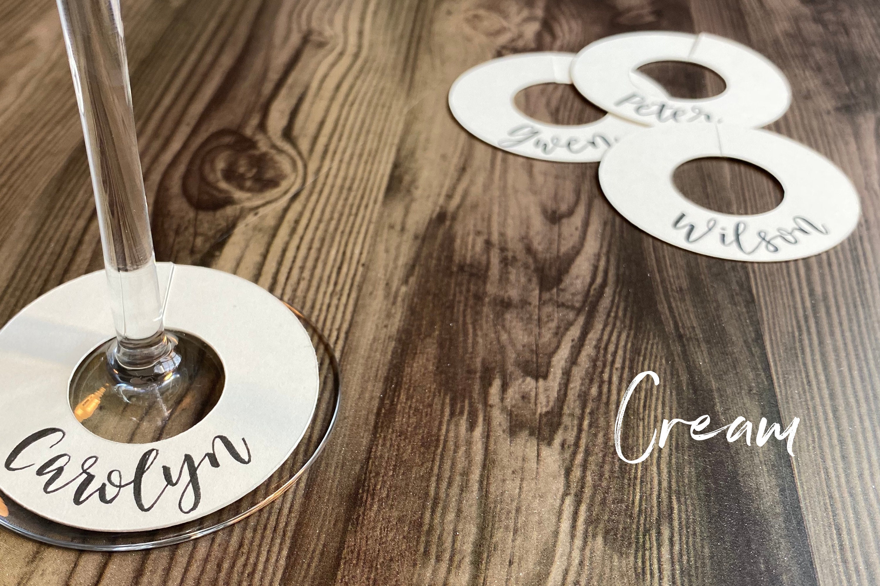 Wine Identifier Tags Personalized Calligraphy Wine Glass Etsy