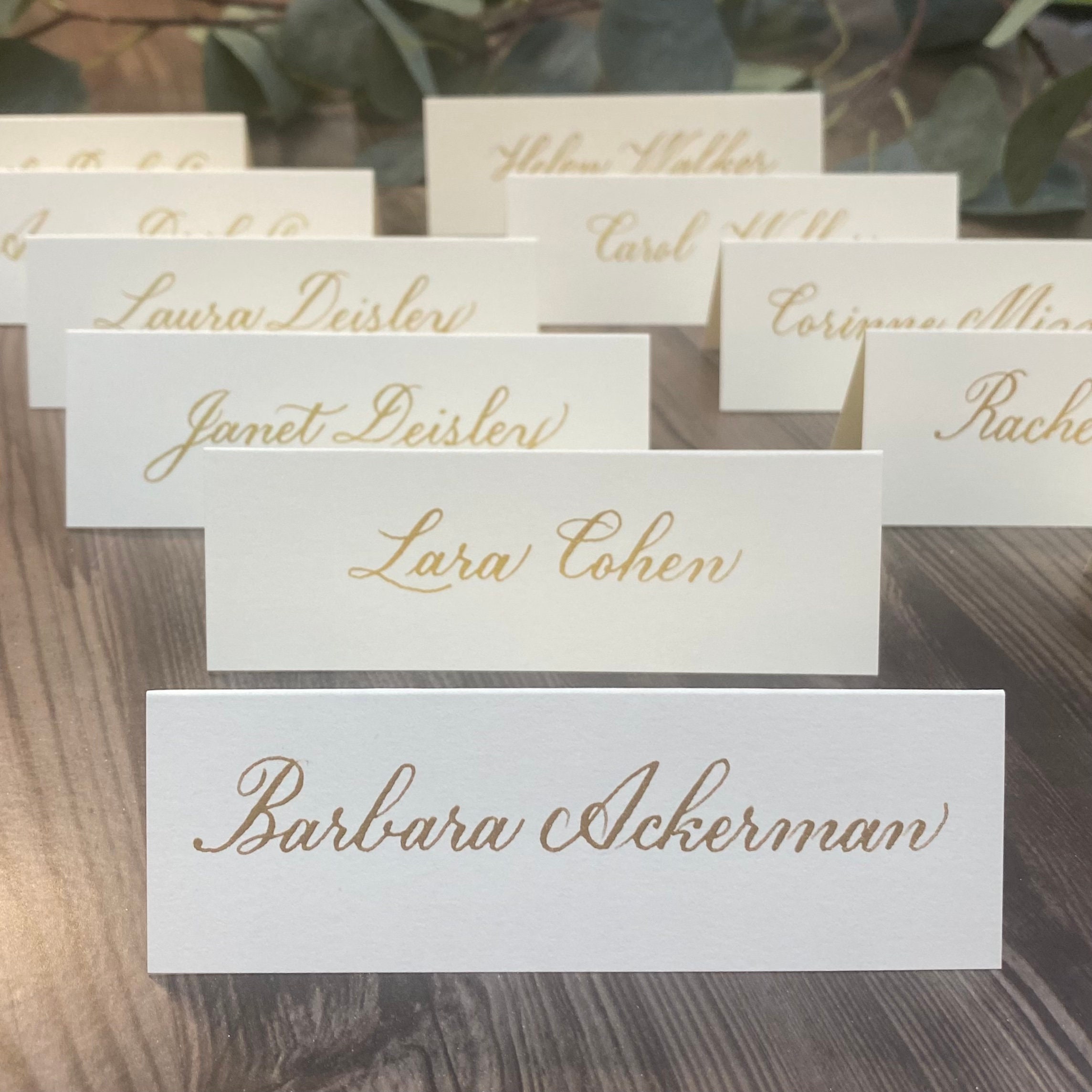 A to Z Calligraphy: Simple Script Placecards