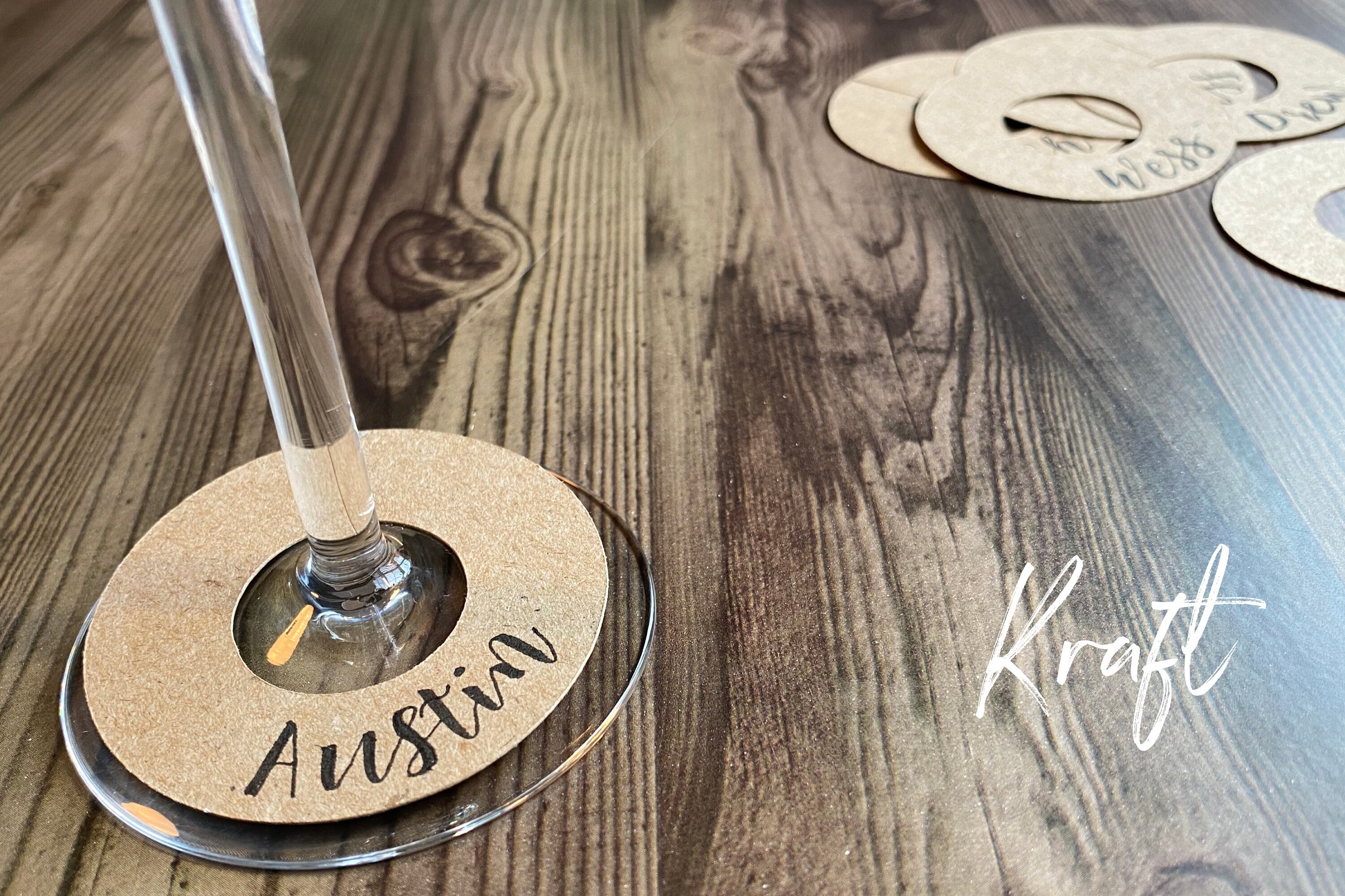 Wine Identifier Tags Personalized Calligraphy Wine Glass | Etsy