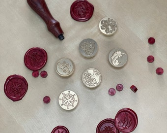 Wax Seal Stamps, Wax Seal, Ready Made, Wax Seal Stickers, Stamps, Seal, Envelope Seals, Envelopes,Compass,Heart,Valentine's,Bee,Feather,Tree