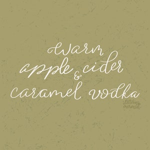 autunno, autunno, vodka, sidro, amici, bevande, scritto a mano, SVG, ferro da stiro, fai da te, trasferimento, sidro di mele, vinile Cricut, scritto a mano, bevande