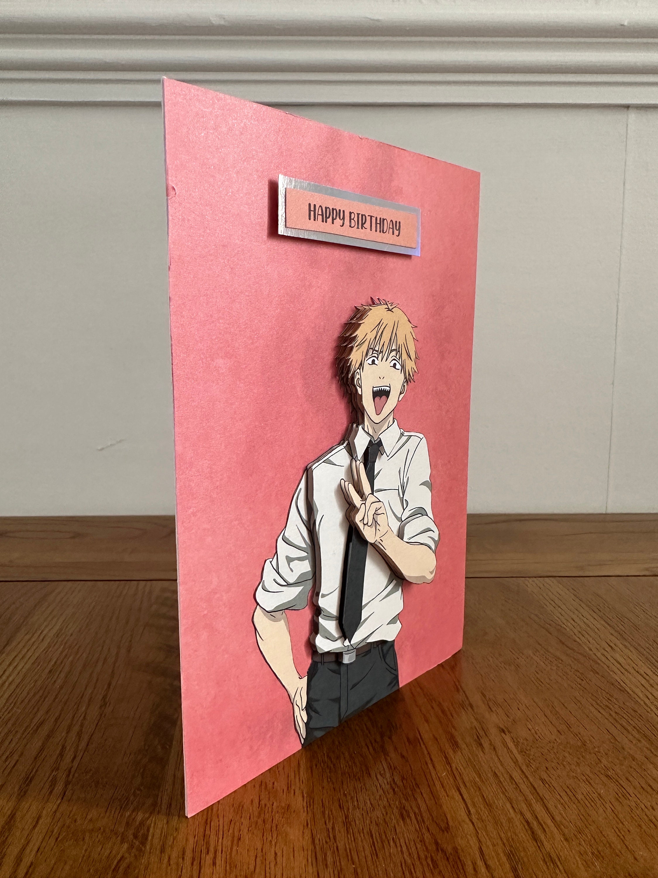 Chainsaw Man Denji Birthday Card 3D Decoupage Card Etsy UK