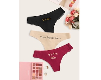 Sexy personalized surprise lingerie for Valentines Day, honeymoons, weddings & any romantic occasion! Get your partners name on this piece!