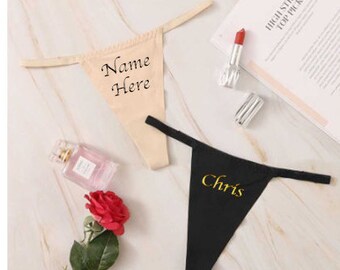 Sexy personalized surprise lingerie for Valentine's Day, honeymoons, weddings & any romantic occasion! Get your partners name on this piece!