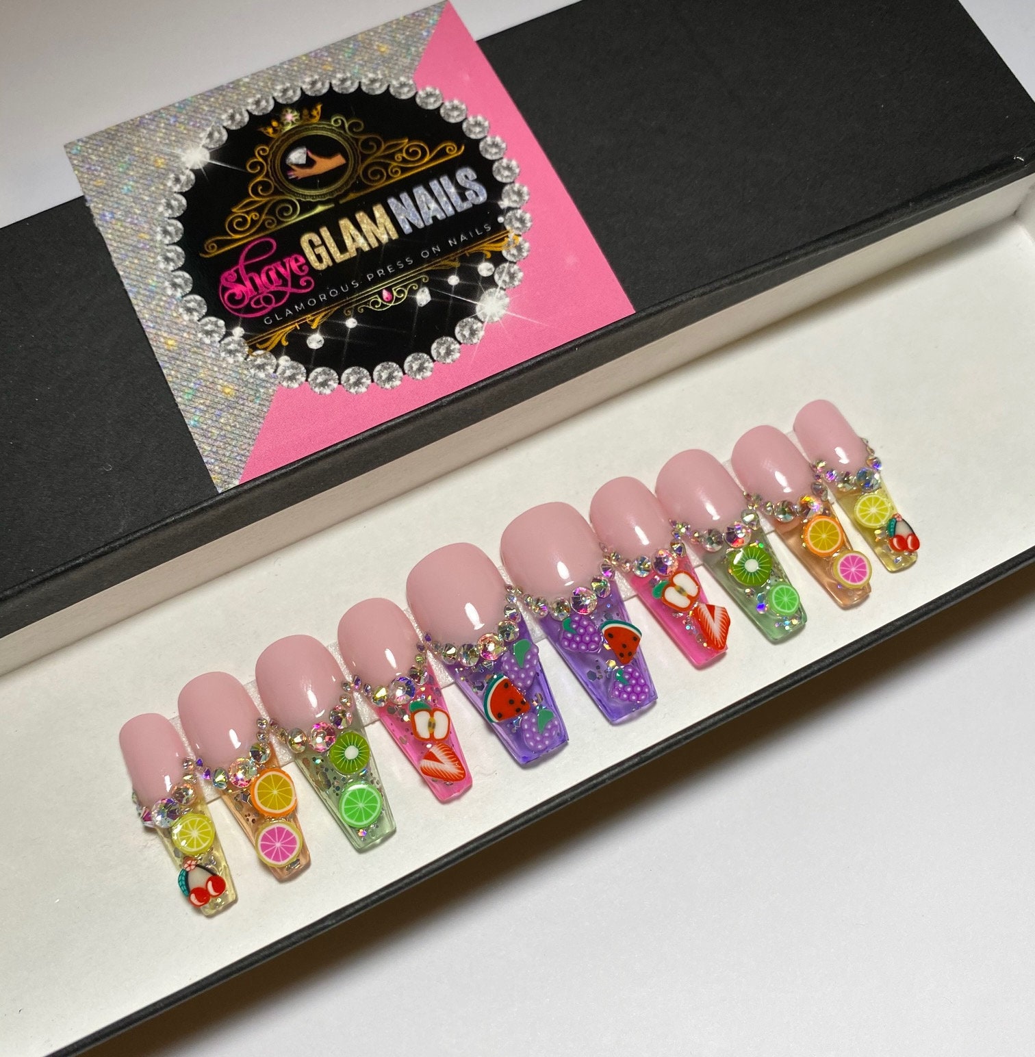 Fruit Fruity Tips Fruit Nails Fake Nails False Nails Etsy