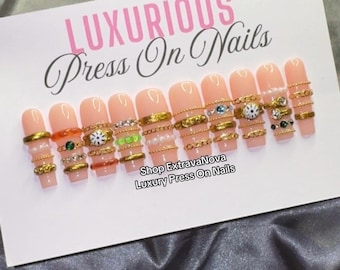 Bangle Nails | Luxury Press On Nails | Handmade Acrylic Nail Set