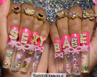 Bling Style - Two Bling Nails – Shaye Glam Nails