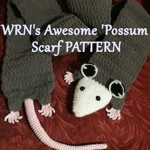 WRN's Awesome 'Possum Scarf PATTERN - PDF crochet pattern