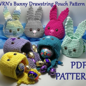 WRN's Bunny Drawstring Pouch PATTERN - PDF crochet pattern