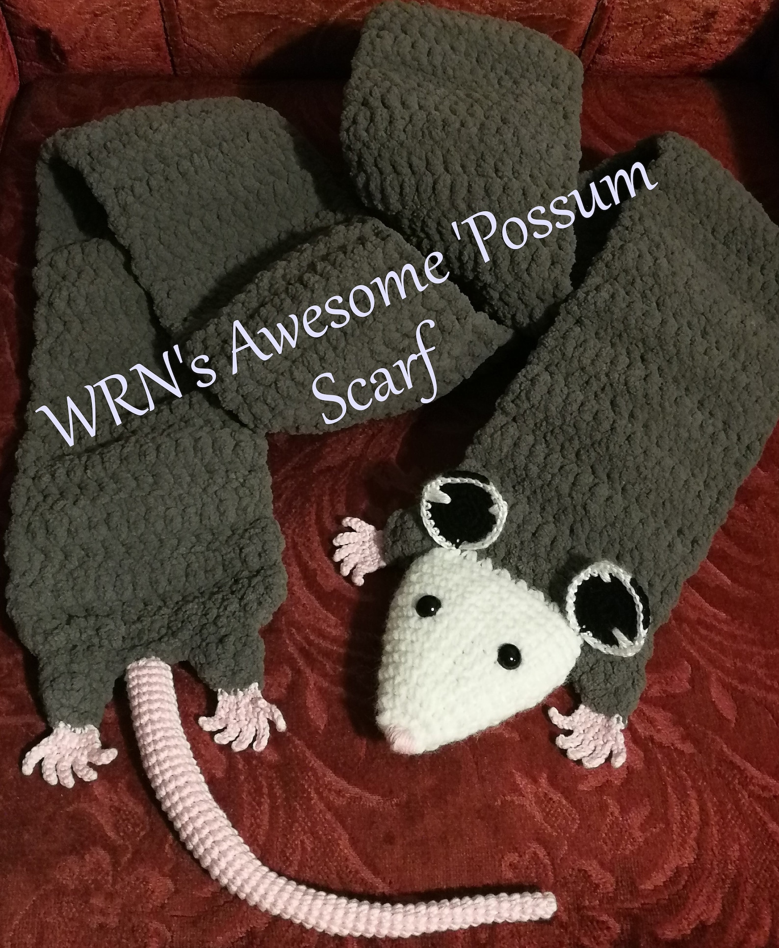 Wrn's Awesome 'possum Scarf PATTERN PDF Crochet Etsy
