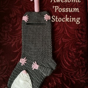 WRN's Awesome 'Possum Stocking PATTERN PDF crochet pattern image 2