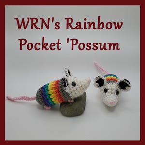 WRN's Rainbow Pocket 'Possum - Keychain option available