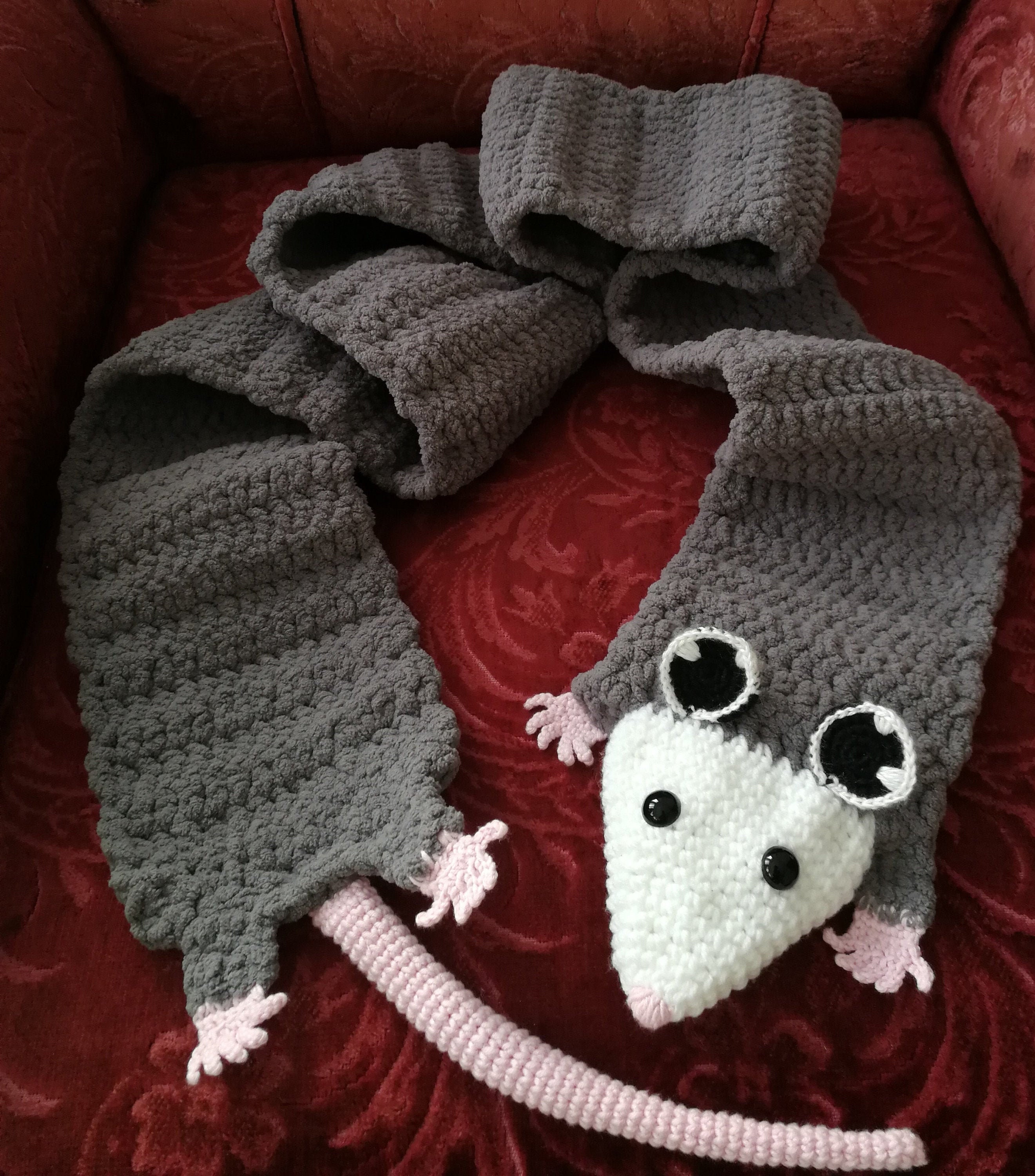 WRN's Awesome 'Possum Scarf Extra long Made to Etsy