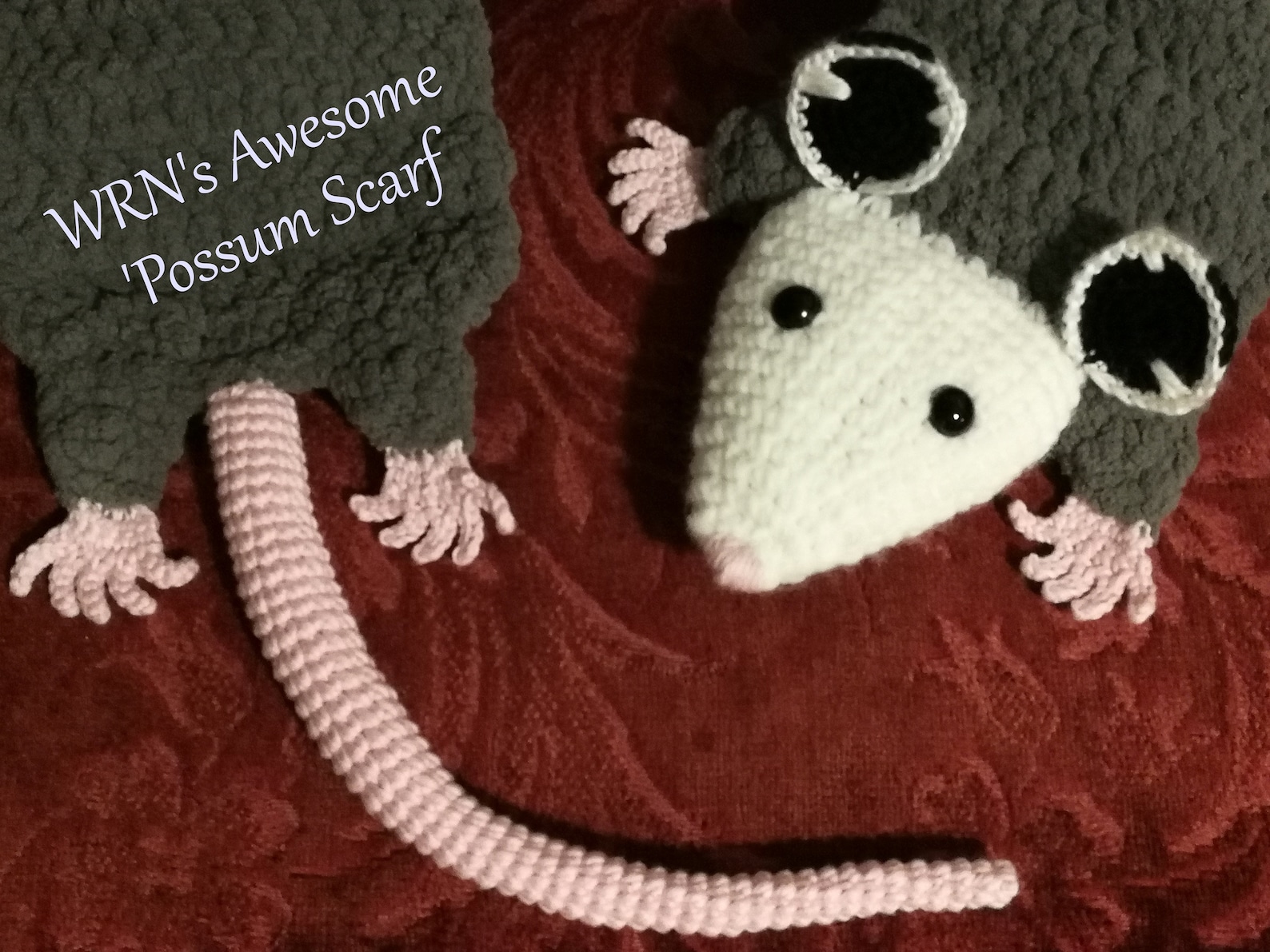 Wrn's Awesome 'possum Scarf PATTERN PDF Crochet Etsy