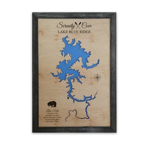 Any Lake 3D Custom Lake Map, Wood Art, Lake Decor, Depth Map, Cabin Lake, Map, Best Selling Items, Engraved Map, Lake Sign, Family Cabin