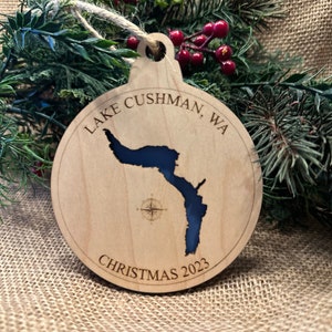 Lake Christmas ornament, Lake house ornament, Christmas decor, Lake House Decor, Christmas gift, custom lake gift