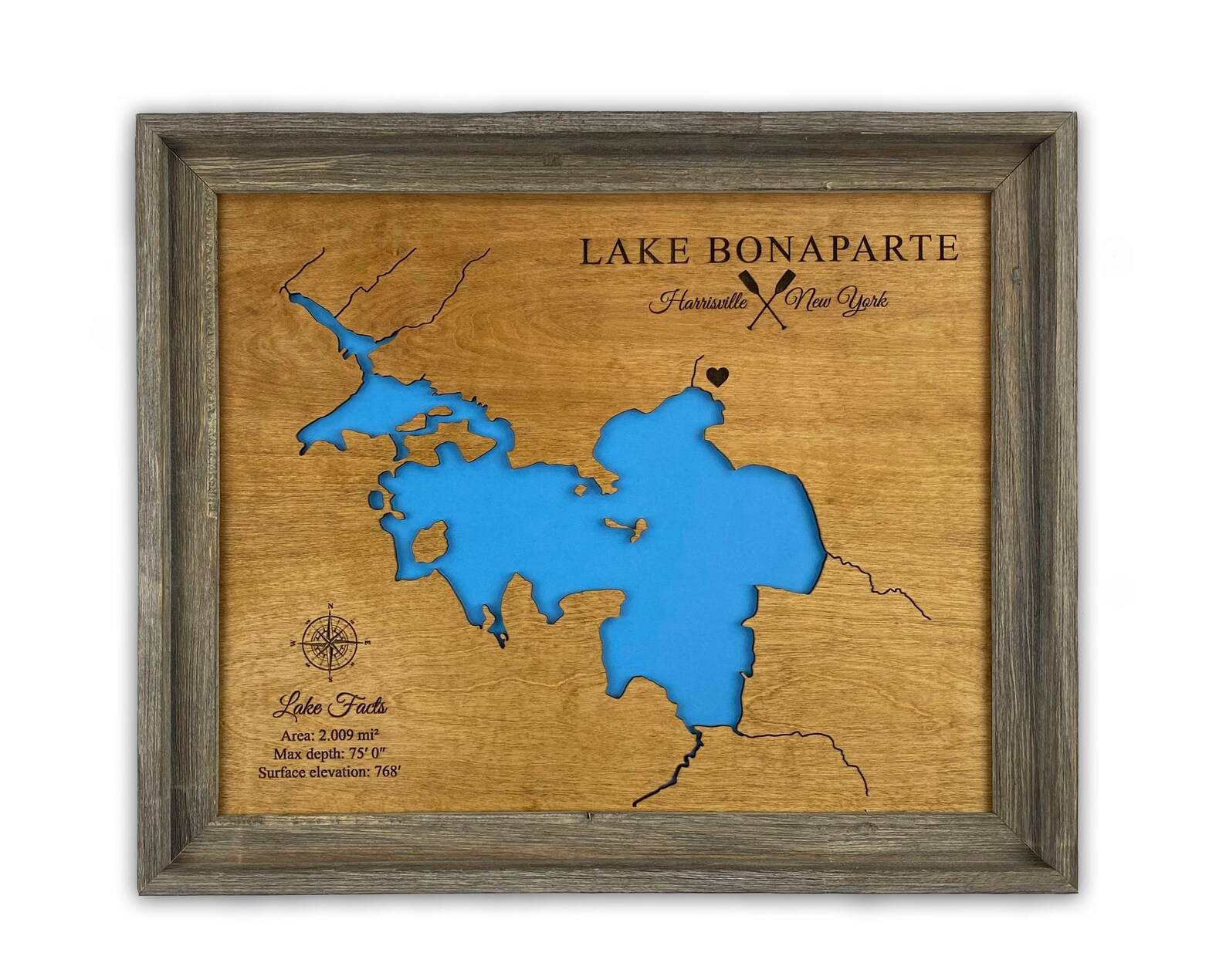 Lake Bonaparte New York Gift Lake House Decor Personalized Etsy