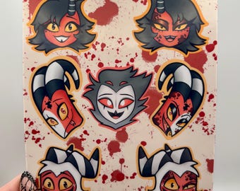 Hellur Sticker Helluva Heart Sticker - Etsy