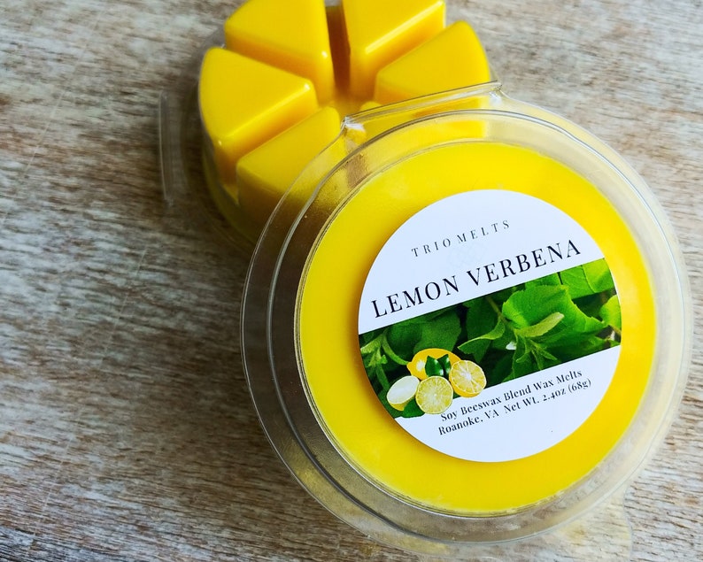Lemon Verbena Soy Wax Melts Citrus Scent Trio Melts Etsy