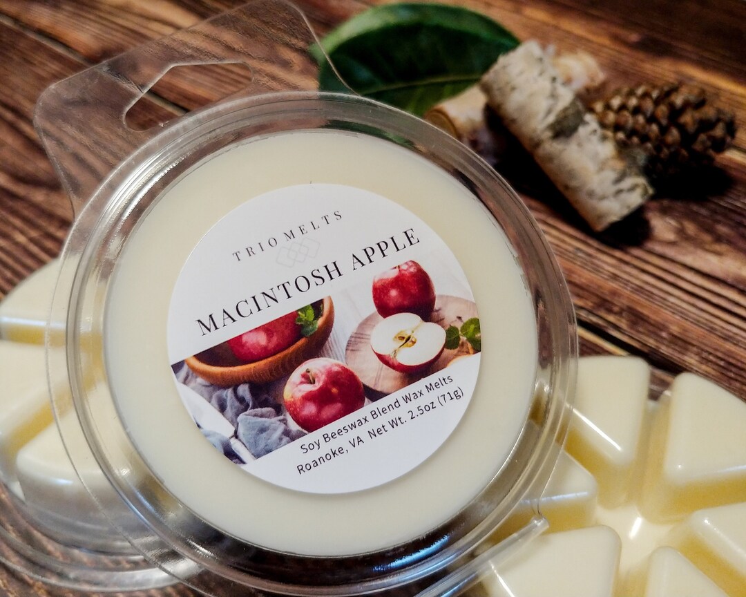 Macintosh Apple Wax Melts Crisp Apple Scent Trio Melts Etsy.de
