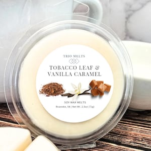 Tobacco Leaf & Vanilla Caramel | Wax Melts | Scented | Trio Melts