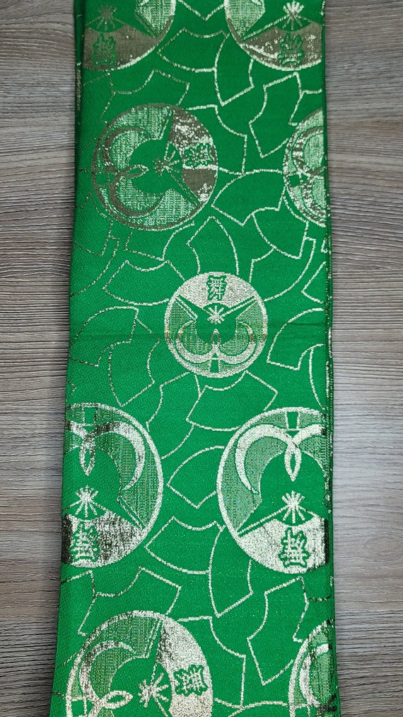 Green & gold obi - Gem