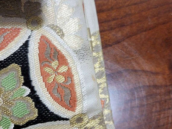 Japanese Vintage Kimono Maru Obi Wedding Silk Bel… - image 7