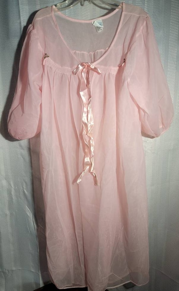 Vintage Carol Brent Pink Charmode Nightgown Size 3