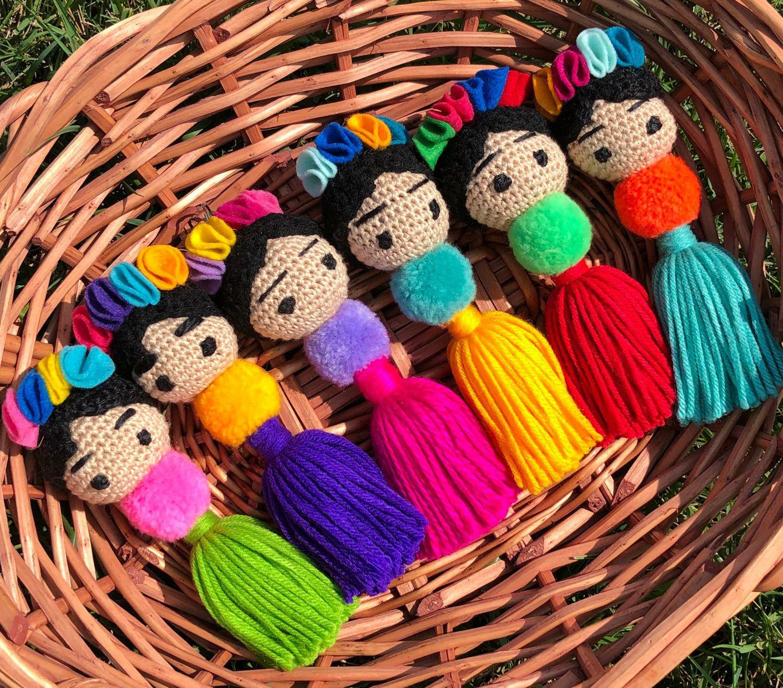 Frida Kahlo Keychain, Handmade Knitted - Etsy