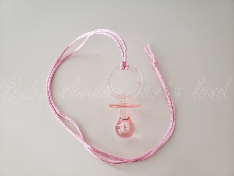 12 Pacifier Necklaces Baby Shower Game Prizes Favors Color Etsy