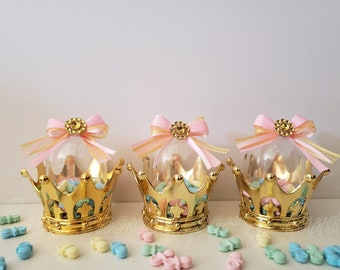 Little Princess Crown - Pink and Gold Princess Baby Shower or Birthday  Party Centerpiece Table Decorations - Tabletop Standups - 7 Pieces 