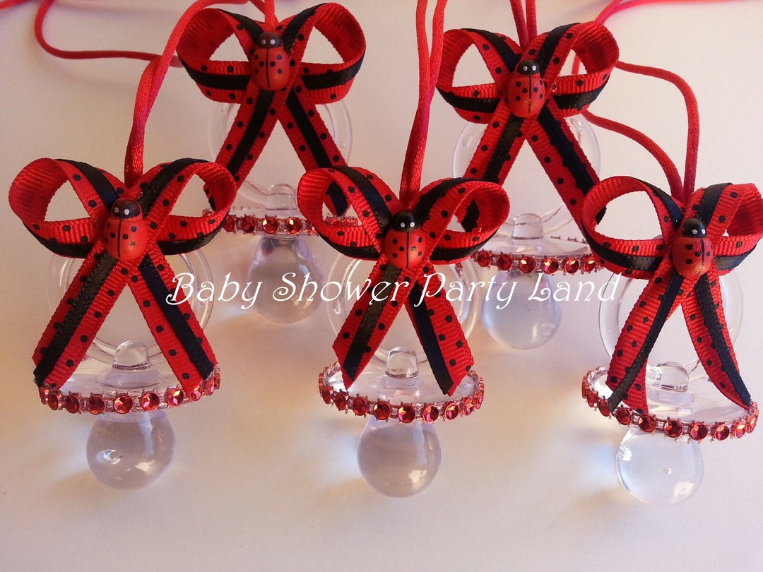 Blue Chain In Lady Bug Design For Attached To Pacifier
