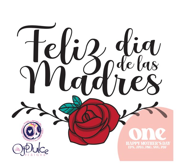 Happy Mother Day In Spanish Images Happy Mother's Day Phrase In Spanish Digital Download | Etsy