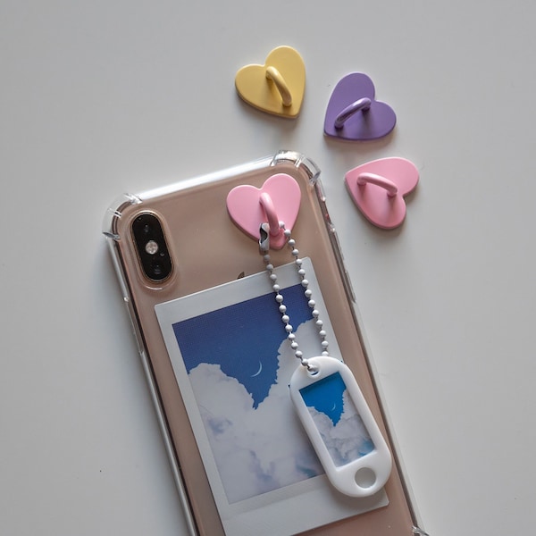 Adhesive Heart Phone Hook For Phone Charms, Cellphone Hook, Korean style Phone hook, Charm holder, Adhesive Phone Hook