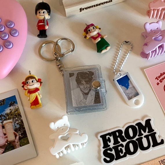 Mini cheap photo keychain