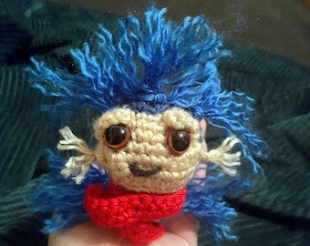 Ello Worm Amigurumi Plush | Handmade | Crochet | Blue Worm