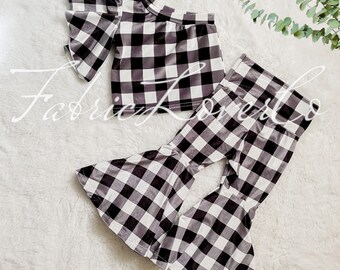 RTS, Retail Baby Girl Bell Bottom/ Bell Sleeve Top, Ships 1-2 Business Days.