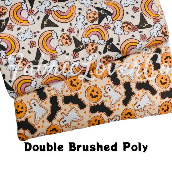 Halloween, Halloween, DOUBLE BRUSHED POLY/ 200gsm dbp/ Fabric By The Yard/ Brittany Frost, Ships 1-2 Business Days.