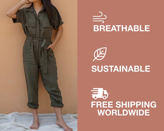 short sleeve jumpsuit casual