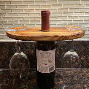 iTsUSApro Wine Bottle & Glass Holder | Handmade in USA