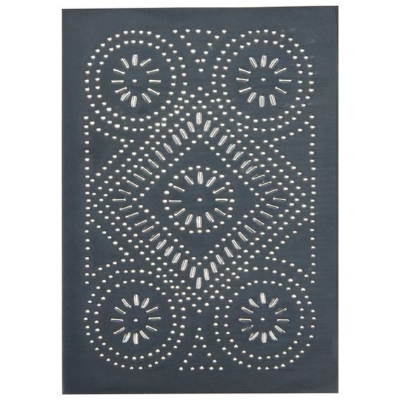 Handcrafted Punched Tin Diamond Pattern Cabinet Panel in - Etsy Norway
