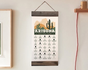 AZ State Park Adventure Checklist WITH Pen // Arizona State Parks // Travel Arizona Gift
