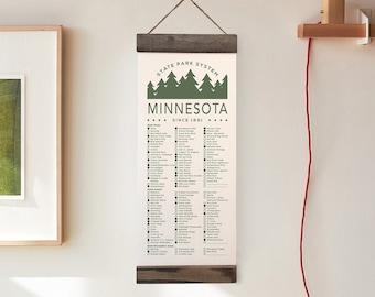 MN State Park Adventure Checklist WITH Pen // Minnesota State Park // Travel Minnesota Gift