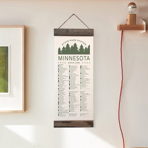 MN State Park Adventure Checklist WITH Pen // Minnesota State Park // Travel Minnesota Gift Pine Trees - Medium