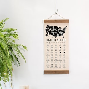 United States Of America Checklist with Pen, USA Gift, Travel Gift, US States, Travel Adventure, Check List, USA Bucket List, 50 States